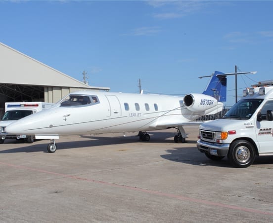 Lear 55 before a flight