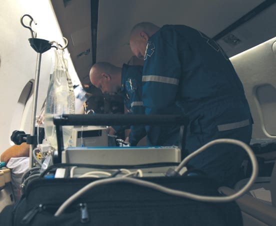 Our dedicated staff caring for the patient